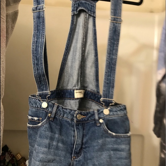 GARAGE Brand Ladies Distressed Denim Overall Shorts Size 5 (Shirt Available too) - Picture 8 of 12